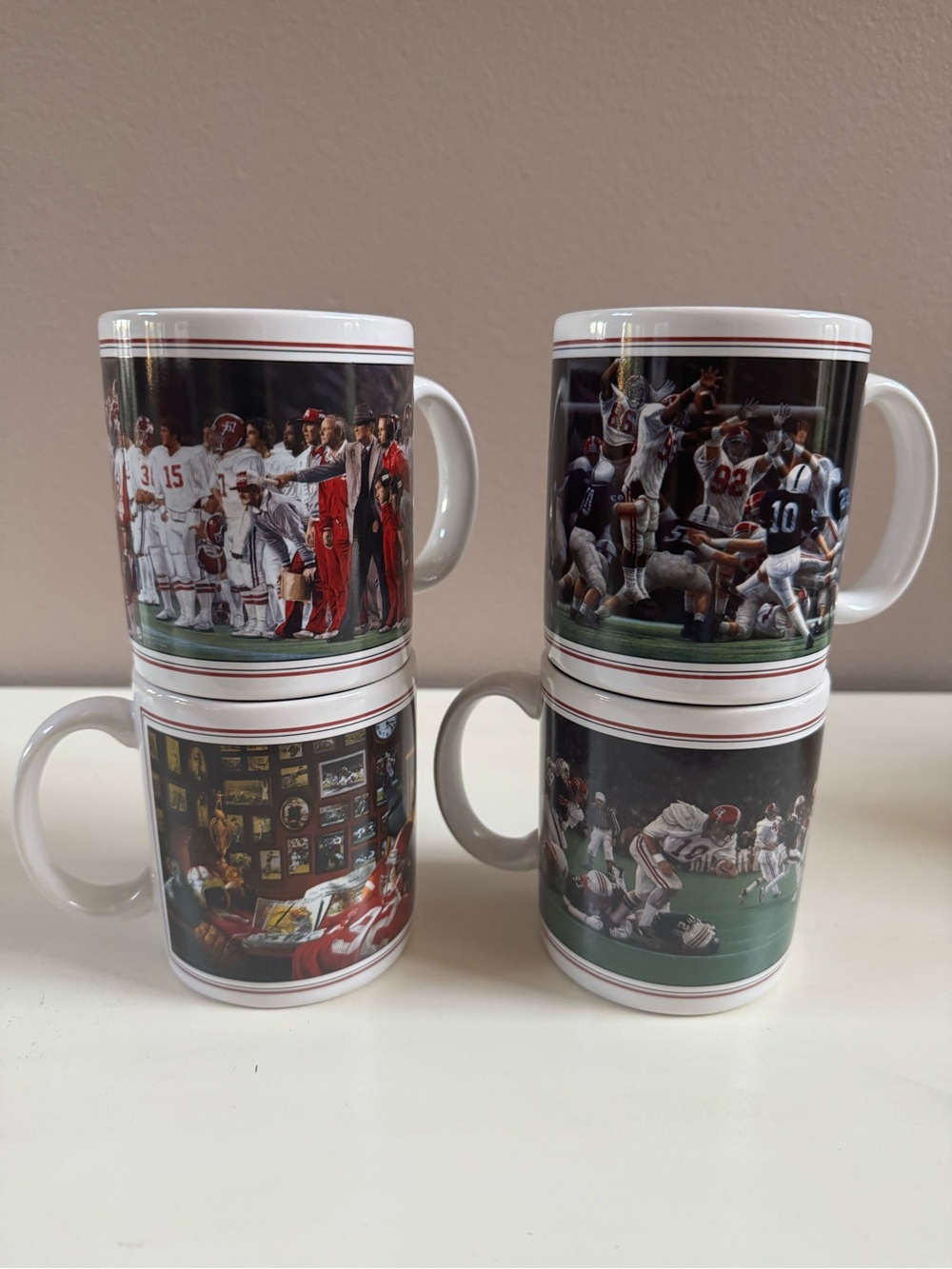 Daniel Moore Alabama collectors mug series Ceramic Coffee Mug - Set of 4